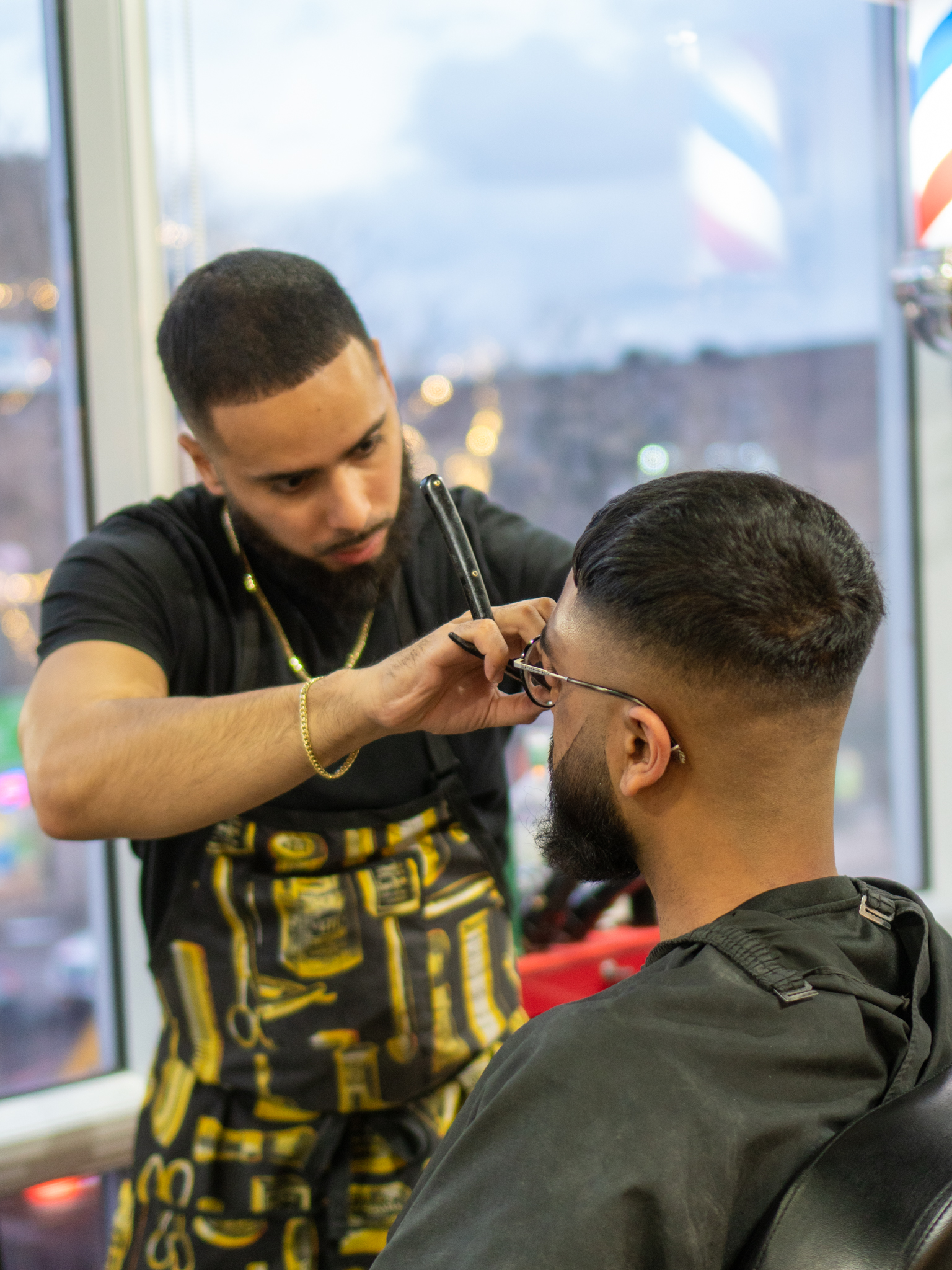 faded studio men haircut + beard barbershops open near snowdon Metro